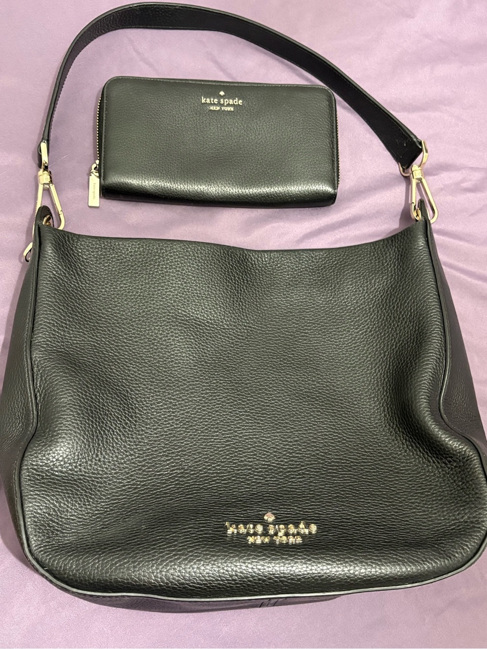 Leather Kate Spade purse wallet set